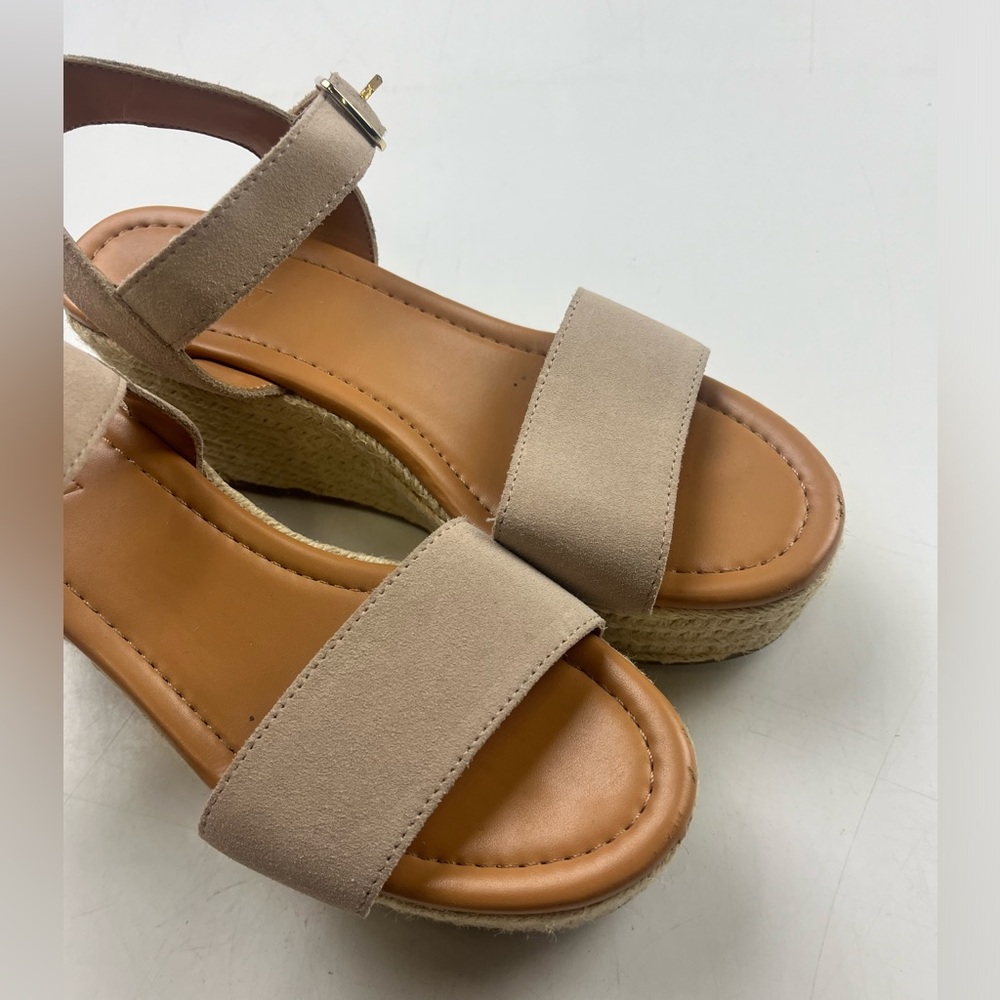 J. Crew Beige Wedge Sandals - Picture 4 of 9